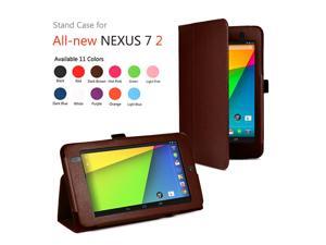 Google Nexus 7 II Case - Slim Fit Folio PU Leather Case Smart Cover Stand For Google Nexus 7 2013 2nd Generation Tablet with Auto Sleep & Wake Feature and Stylus Holder Brown Google Nexus 7 II Case - Slim Fit Folio PU Leather Case Smart Cover Stand For Google Nexus 7 2013 2nd Generation Tablet with Auto Sleep & Wake Feature and Stylus Holder Brown