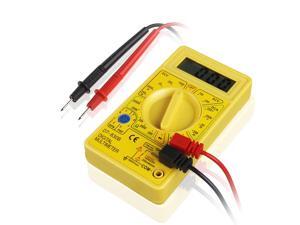 Digital Multimeter Voltmeter Ammeter Ohmmeter Multi Tester Handheld Tool with LCD Display and Test Leads for Household Automotive Electrical Components in Yellow Digital Multimeter Voltmeter Ammeter Ohmmeter Multi Tester Handheld Tool with LCD Display and Test Leads for Household Automotive Electrical Components in Yellow