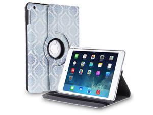 Apple iPad 4/3/2 Case - 360 Degree Rotating Stand Folio PU Leather Smart Case Cover with Automatic Wake & Sleep Feature and Stylus Holder For iPad 4th Gen , the New iPad 3 & iPad 2 Damask Blue Apple iPad 4/3/2 Case - 360 Degree Rotating Stand Folio PU Leather Smart Case Cover with Automatic Wake & Sleep Feature and Stylus Holder For iPad 4th Gen , the New iPad 3 & iPad 2 Damask Blue
