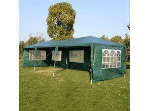 Outdoor Party Wedding Tent 10x30' Canopy Gazebo Pavilion Catering Events Green Easy Set without Sidewall for Camping BBQ Commercial Flea Market Outdoor Party Wedding Tent 10x30' Canopy Gazebo Pavilion Catering Events Green Easy Set without Sidewall for Camping BBQ Commercial Flea Market