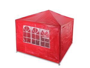 Outdoor Party Wedding Tent 10'x10' (Red) Canopy Gazebo Pavilion Catering Events Easy Set without Sidewalls for Camping BBQ Commercial Flea Market Outdoor Party Wedding Tent 10'x10' (Red) Canopy Gazebo Pavilion Catering Events Easy Set without Sidewalls for Camping BBQ Commercial Flea Market