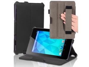 Google Nexus 7 Case - Slim Fit Book Shell Folio Leather Hard Back Case Smart Cover Stand For Google Nexus 7" Tablet with Auto Sleep & Wake Feature , Stylus Loop and Elastic Hand Strap Black Google Nexus 7 Case - Slim Fit Book Shell Folio Leather Hard Back Case Smart Cover Stand For Google Nexus 7" Tablet with Auto Sleep & Wake Feature , Stylus Loop and Elastic Hand Strap Black