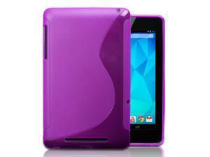 Google Nexus 7 Case - Slim Fit S-Shape Design Soft Gel TPU Back Case Cover For Google Nexus 7" Tablet Purple Google Nexus 7 Case - Slim Fit S-Shape Design Soft Gel TPU Back Case Cover For Google Nexus 7" Tablet Purple