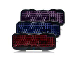 AULA Gaming Keyboard - Ultra Thin 3 Colors Backlit Backlight Adjustable LED Illuminated USB Wired Multimedia Gaming Keyboard for PC Computer Laptop AULA Gaming Keyboard - Ultra Thin 3 Colors Backlit Backlight Adjustable LED Illuminated USB Wired Multimedia Gaming Keyboard for PC Computer Laptop
