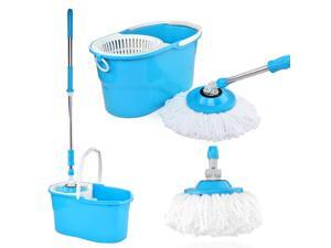 Easy Magic Floor Mop (Blue) 360° Degree Rotating Stainless Steel Set with Dry Version Bucket and 2 Replacement Microfiber Mop Heads Handle Sef Wringing Twist Spinning (No Foot Padel) Easy Magic Floor Mop (Blue) 360° Degree Rotating Stainless Steel Set with Dry Version Bucket and 2 Replacement Microfiber Mop Heads Handle Sef Wringing Twist Spinning (No Foot Padel)