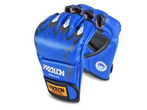 Half Finger Boxing Gloves (Blue) - Grappling MMA Muay Thai UFC Sparring Punch Ultimate Mitts Sanda Fighting Training Sandbag Equipment Pair for Adult Men Half Finger Boxing Gloves (Blue) - Grappling MMA Muay Thai UFC Sparring Punch Ultimate Mitts Sanda Fighting Training Sandbag Equipment Pair for Adult Men