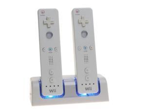 Dual Charger Charging Dock Station with 2 Rechargeable Batteries Glowing Led Light USB Cable Accessory Pack Compatible with Nintendo Wii Game Remote Controller White Dual Charger Charging Dock Station with 2 Rechargeable Batteries Glowing Led Light USB Cable Accessory Pack Compatible with Nintendo Wii Game Remote Controller White