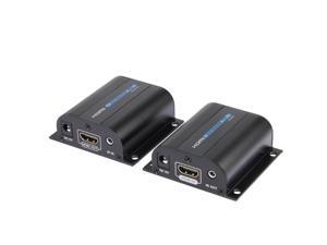 HDMI Extender Over Cat5e Cat6 Cat7 Ethernet Cable Adapter Signal Amplifier Booster Repeater For Up to 200 Feet with IR Remote Control Receiver & Blaster Supports HD Video Audio 1080P HDCP LPCM HDMI Extender Over Cat5e Cat6 Cat7 Ethernet Cable Adapter Signal Amplifier Booster Repeater For Up to 200 Feet with IR Remote Control Receiver & Blaster Supports HD Video Audio 1080P HDCP LPCM