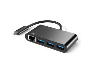 USB Type C Hub with Ethernet Adapter - USB-C to 3 Port SuperSpeed USB 3.0 Type A Hub Converter with RJ45 10/100/1000 Gigabit Network LAN Converter Combo Adaptor Card Cable Wire Cord USB Type C Hub with Ethernet Adapter - USB-C to 3 Port SuperSpeed USB 3.0 Type A Hub Converter with RJ45 10/100/1000 Gigabit Network LAN Converter Combo Adaptor Card Cable Wire Cord