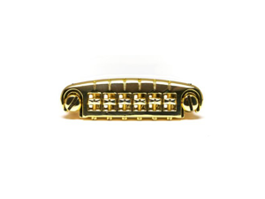 Graph Tech Resomax NW1 Harmonic Wraparound Locking Bridge Alloy Saddles - Gold Graph Tech Resomax NW1 Harmonic Wraparound Locking Bridge Alloy Saddles - Gold