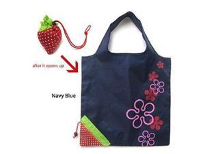 JAVOedge Cute Blue Fold Up Reusable Tote Bag, Folds up in to a Strawberry for Groceries, Shopping, Etc. JAVOedge Cute Blue Fold Up Reusable Tote Bag, Folds up in to a Strawberry for Groceries, Shopping, Etc.