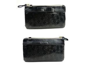 Flower Pattern Convertible Ribbon Wristlet Purse with Crossbody Shoulder Strap (Black) Flower Pattern Convertible Ribbon Wristlet Purse with Crossbody Shoulder Strap (Black)