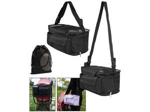 JAVOedge Covertable Black Hanging Stroller Bag or Shoulder Bag with Multiple Pockets for Drinks, Snacks, Toys, Etc. JAVOedge Covertable Black Hanging Stroller Bag or Shoulder Bag with Multiple Pockets for Drinks, Snacks, Toys, Etc.