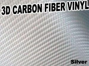 3D Texture Carbon Fiber Sticker Vinyl Flexible Decal Film Wrapping Sheet (Silver) 3D Texture Carbon Fiber Sticker Vinyl Flexible Decal Film Wrapping Sheet (Silver)