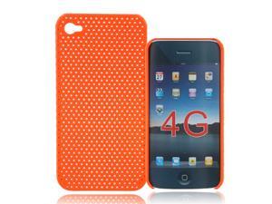 Orange Mesh Style Plastic Back Skin Case Cover for Iphone 4 4G 4S Orange Mesh Style Plastic Back Skin Case Cover for Iphone 4 4G 4S
