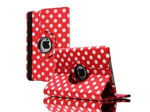 Apple iPad Leather 360° Rotating Polka Dots Leather Folio Case for iPad 2 / iPad 3 - Red with White Dots Apple iPad Leather 360° Rotating Polka Dots Leather Folio Case for iPad 2 / iPad 3 - Red with White Dots