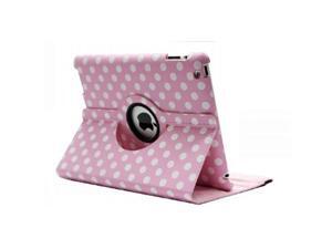 Apple iPad Leather 360° Rotating Polka Dots Leather Folio Case for iPad 2 / iPad 3 - Pink with White Dots Apple iPad Leather 360° Rotating Polka Dots Leather Folio Case for iPad 2 / iPad 3 - Pink with White Dots