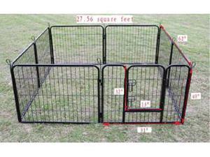 New Black 8 Panel 40" Heavy Duty Pet Playpen Dog Exercise Pen Cat Fence B New Black 8 Panel 40" Heavy Duty Pet Playpen Dog Exercise Pen Cat Fence B