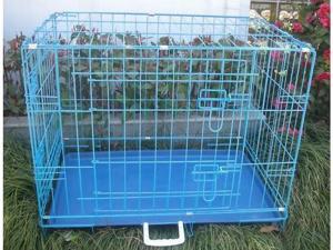 42" 2 Door Blue Folding Dog Crate Cage Kennel LC ABS 42" 2 Door Blue Folding Dog Crate Cage Kennel LC ABS