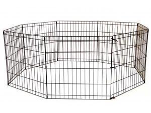24-Black Tall Dog Playpen Crate Fence Pet Kennel Play Pen Exercise Cage -8 Panel 24-Black Tall Dog Playpen Crate Fence Pet Kennel Play Pen Exercise Cage -8 Panel