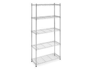 5 Shelf Home-Style Chrome Steel Wire Shelving 36 by 14 by 72-Inch Storage Rack 5 5 Shelf Home-Style Chrome Steel Wire Shelving 36 by 14 by 72-Inch Storage Rack 5