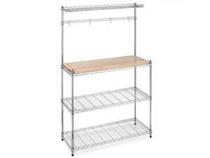 Chrome Bakers Rack with Cutting Board and Storage Kitchen Work Station K60 Chrome Bakers Rack with Cutting Board and Storage Kitchen Work Station K60