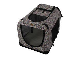 42"Pink Leopard Portable Pet Dog House Soft Crate Carrier Cage Kennel Free Carry 42"Pink Leopard Portable Pet Dog House Soft Crate Carrier Cage Kennel Free Carry