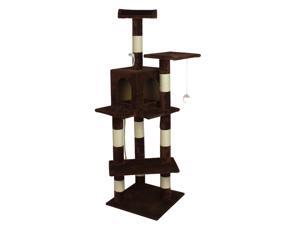 2014 New Brown 60"Cat Tree Condo Furniture Scratch Post Pet House 2014 New Brown 60"Cat Tree Condo Furniture Scratch Post Pet House