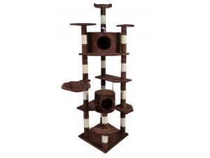 BestPet 9080 80" Cat Tree Condo Furniture Scratch Post Pet House - Brown BestPet 9080 80" Cat Tree Condo Furniture Scratch Post Pet House - Brown