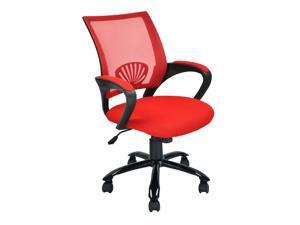 Ergonomic Mesh Office Computer Chair w/Metal Base - Red Ergonomic Mesh Office Computer Chair w/Metal Base - Red