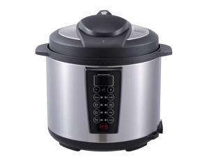 Black 1000-Watt 6-Quart Electric Pressure Cooker Brushed Stainless and Matte 603 Black 1000-Watt 6-Quart Electric Pressure Cooker Brushed Stainless and Matte 603