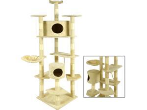 New BestPet Beige 80" Cat Tree Condo Furniture Scratching Post Pet Cat Kitten House New BestPet Beige 80" Cat Tree Condo Furniture Scratching Post Pet Cat Kitten House