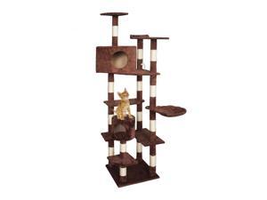 New Cat Tree 80" Brown Condo Furniture Scratching Post Pet Cat Kitten House New Cat Tree 80" Brown Condo Furniture Scratching Post Pet Cat Kitten House