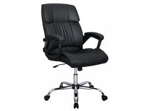 Black PU Leather Ergonomic High Back Executive Best Desk Task Office Chair Black PU Leather Ergonomic High Back Executive Best Desk Task Office Chair