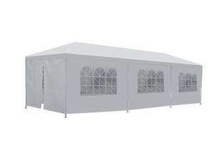 New 10'x30' White Outdoor Gazebo Canopy Wedding Party Tent 8 Removable Walls -8 New 10'x30' White Outdoor Gazebo Canopy Wedding Party Tent 8 Removable Walls -8