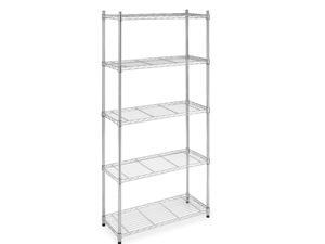 Chrome 5-Shelf Steel Wire Tier Layer Shelving 72"x36"x14" Storage Rack 75 Chrome 5-Shelf Steel Wire Tier Layer Shelving 72"x36"x14" Storage Rack 75