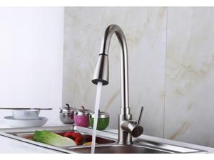 16" Kitchen Sink Faucet Brushed Nickel Pull-Out Spray Swivel Spout Dispenser N16 16" Kitchen Sink Faucet Brushed Nickel Pull-Out Spray Swivel Spout Dispenser N16