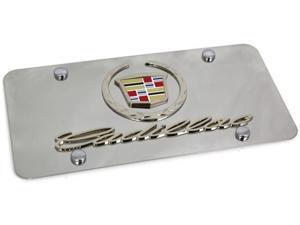Chrome Wreath Cadillac Logo Front License Plate Frame Stainless. Mirror Steel 3D D.CAD.2.CC Chrome Wreath Cadillac Logo Front License Plate Frame Stainless. Mirror Steel 3D D.CAD.2.CC