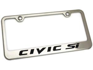 Honda Civic License Plate Frame Stainless Steel Laser Etched Metal Vtec DOHC LF.CSI.ES Honda Civic License Plate Frame Stainless Steel Laser Etched Metal Vtec DOHC LF.CSI.ES