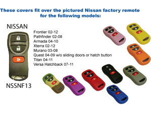 Red Silicone Key Fob Cover Case Smart Remote Pouches Protection Key Chain Fits: Nissan Armada 04-10 Red Silicone Key Fob Cover Case Smart Remote Pouches Protection Key Chain Fits: Nissan Armada 04-10