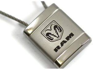 Dodge Ram Satin-Chrome Cable Key Fob Authentic Logo Key Chain Key Ring Keychain Lanyard KCC.RAM Dodge Ram Satin-Chrome Cable Key Fob Authentic Logo Key Chain Key Ring Keychain Lanyard KCC.RAM