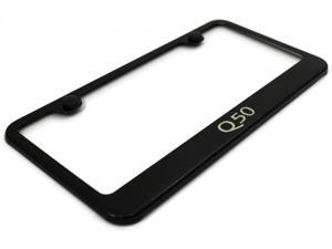 Infiniti Q50 License Plate Frame Laser Etched Stainless Steel Standard Black Powder Coat LF.Q50.EB Infiniti Q50 License Plate Frame Laser Etched Stainless Steel Standard Black Powder Coat LF.Q50.EB
