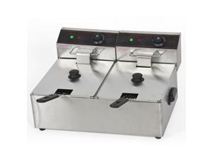 5000W 12 Liter Electric Countertop Deep Fryer Dual Tank 6 Commercial Restaurant 5000W 12 Liter Electric Countertop Deep Fryer Dual Tank 6 Commercial Restaurant