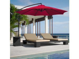 10' Hanging Patio Umbrella Offset (Burgundy) 10' Hanging Patio Umbrella Offset (Burgundy)