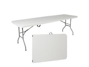 Folding Table 8' Portable Plastic Indoor Outdoor Picnic Party Camp Tables Folding Table 8' Portable Plastic Indoor Outdoor Picnic Party Camp Tables