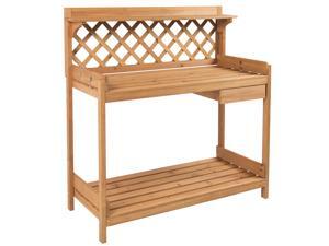 Potting Bench Outdoor Garden Work Bench Station Planting Solid Wood Construction Potting Bench Outdoor Garden Work Bench Station Planting Solid Wood Construction
