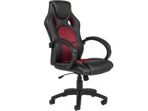 Executive Racing Office Chair PU Leather Swivel Computer Desk Seat High-Back Red Executive Racing Office Chair PU Leather Swivel Computer Desk Seat High-Back Red