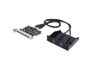 Sedna PCIE 7 Port USB 3.0 Adapter Card Supporting Windows 8 UASP, Super Fast Speed, with SATA Power Connector and 3.5" Floppy Bay Front Panel Sedna PCIE 7 Port USB 3.0 Adapter Card Supporting Windows 8 UASP, Super Fast Speed, with SATA Power Connector and 3.5" Floppy Bay Front Panel