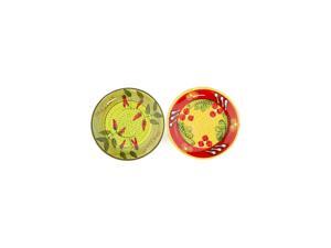 Ceramic Garlic Grater 2 Pack - Red & Green Ceramic Garlic Grater 2 Pack - Red & Green