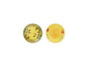 Ceramic Garlic Grater 2 Pack - Green & Yellow Apple Ceramic Garlic Grater 2 Pack - Green & Yellow Apple